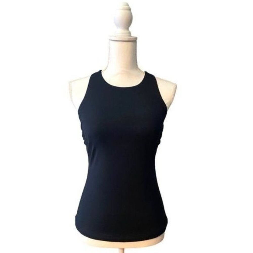 Athleta Black High-Neck One-Piece Swimsuit - Picture 4 of 8